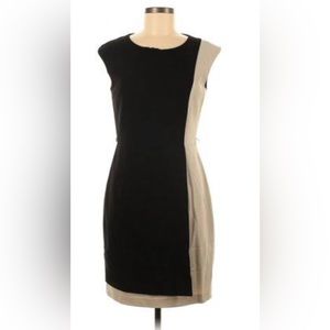 Calvin Klein 2 Tone Wrap Sleeveless Sheath Dress Size 4P